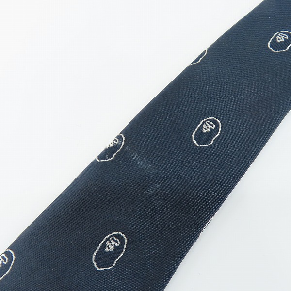 実際に弊社で買取させて頂いたA BATHING APE/ア ベイシングエイプ サル顔総柄ネクタイの画像 5枚目