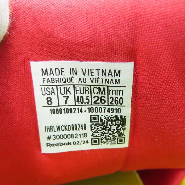 実際に弊社で買取させて頂いたReebok/リーボック INSTAPUMP FURY 94 インスタポンプフューリー 94 100074910/26.0の画像 5枚目