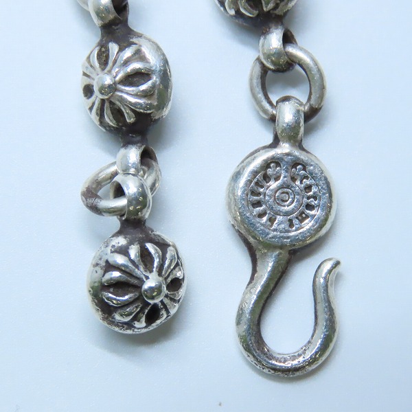 実際に弊社で買取させて頂いたCHROME HEARTS/クロムハーツ フィリグリークロス ペンダント XS/クロスボールチェーン #1 ネックレスの画像 4枚目