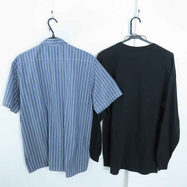 実際に弊社で買取させて頂いたHideandSeek/ハイドアンドシーク ストライプ 半袖ワークシャツ/長袖Tシャツ/2点セットの画像 1枚目