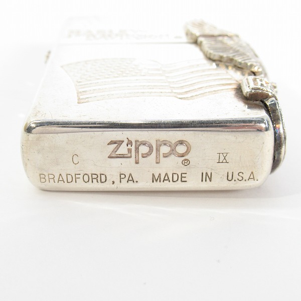 実際に弊社で買取させて頂いたZIPPO/ジッポー Harley-Davidson/ハーレーダビッドソン 星条旗 イーグルメタル貼り 1993年製の画像 4枚目