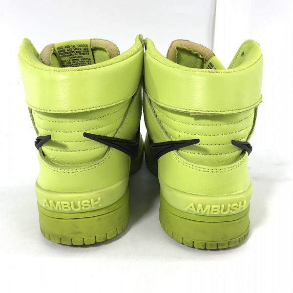 実際に弊社で買取させて頂いたNIKE×AMBUSH/ナイキ×アンブッシュ DUNK HIGH/ダンクハイ フラッシュライム CU7544-300/27.5の画像 1枚目