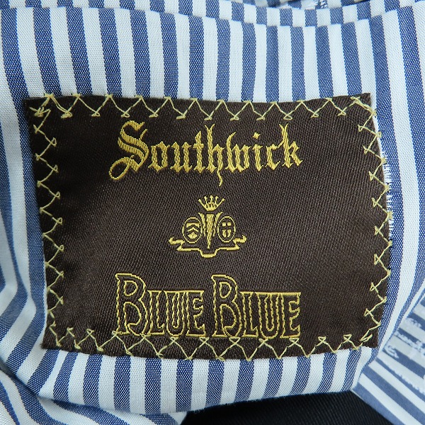 実際に弊社で買取させて頂いたSouthwick/サウスウイック BLUE BLUE/ブルーブルー ウール ジャケット/36SHの画像 2枚目