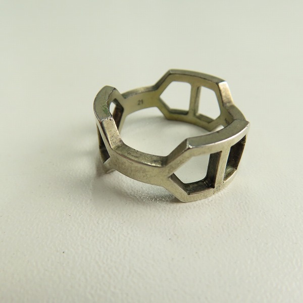 実際に弊社で買取させて頂いたGUCCI/グッチ リング Ag925 デザインリング/指輪 19.5号の画像 2枚目