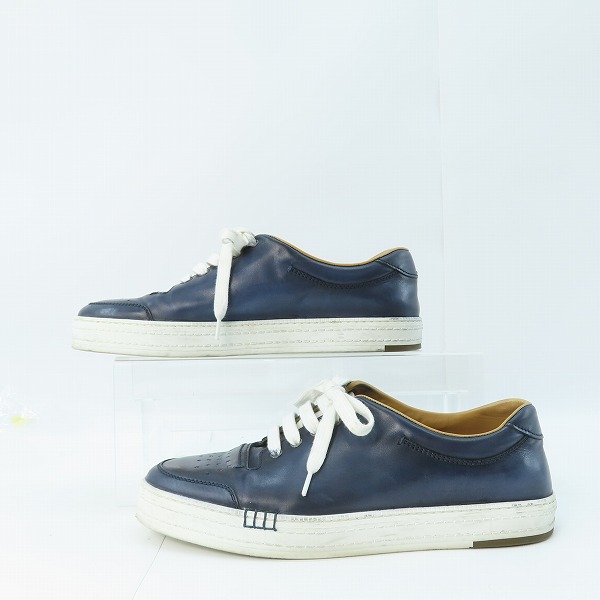 実際に弊社で買取させて頂いたBERLUTI/ベルルッティ ローカットスニーカー ネイビー 1126/8の画像 3枚目