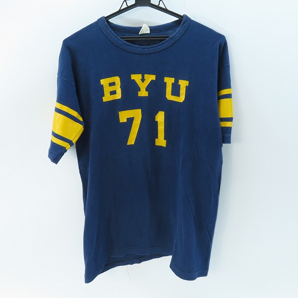 実際に弊社で買取させて頂いたChampion/チャンピオン プロダクツタグ ヴィンテージ/ビンテージ BYU71 Tシャツ ネイビー/XL