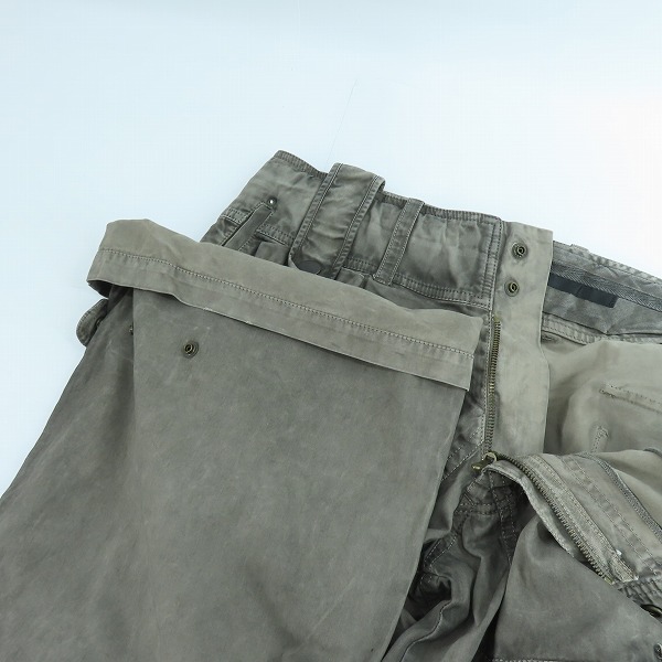 実際に弊社で買取させて頂いたkiminori morishita/キミノリモリシタ  ビーズ 刺繍 加工 カーゴパンツ の画像 2枚目
