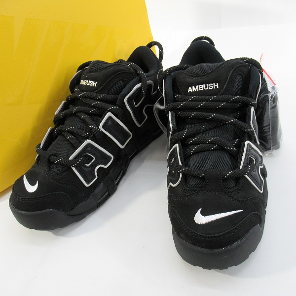 実際に弊社で買取させて頂いたNIKE×AMBUSH/ナイキ×アンブッシュ AIR MORE UP TEMPO LOW SP/エアモアアップテンポ ロー ブラック FB1299-001/28