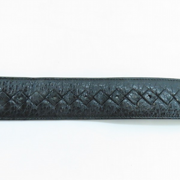 実際に弊社で買取させて頂いたBOTTEGA VENETA/ボッテガヴェネタ イントレチャート レザーベルト 95cm/38inの画像 4枚目