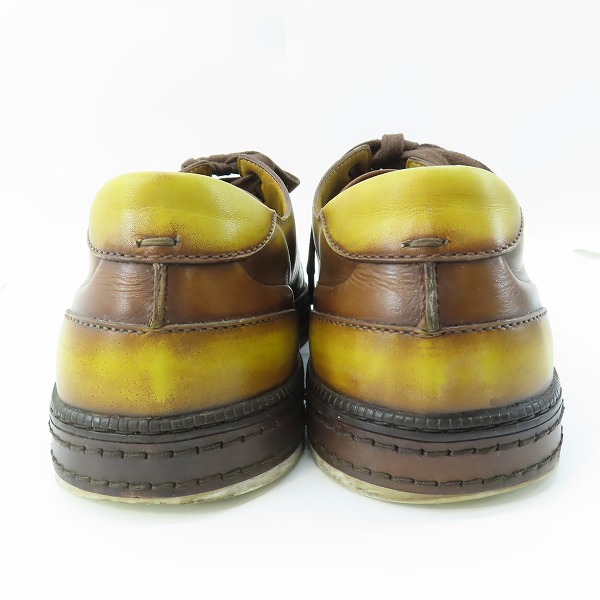 実際に弊社で買取させて頂いたBERLUTI/ベルルッティ カリグラフィプリント レザーローカットスニーカー ブラウン系 0175/8.5の画像 1枚目