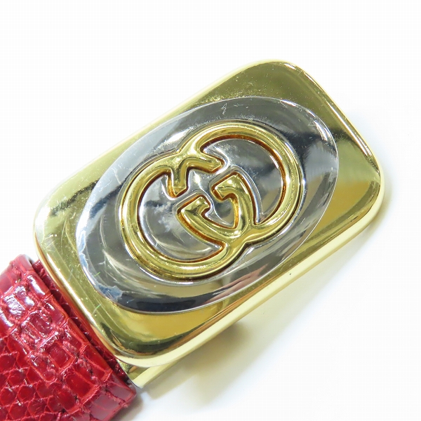 実際に弊社で買取させて頂いたGUCCI/グッチ オールド GG インターロッキング バックルベルトの画像 5枚目