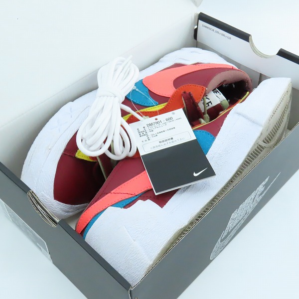 実際に弊社で買取させて頂いたNIKE×SACAI×KAWS/ナイキ×サカイ×カウズ BLAZER LOW Team Red DM7901-600/28の画像 7枚目