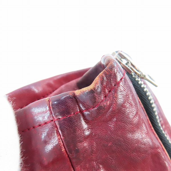 実際に弊社で買取させて頂いたBACKLASH/バックラッシュ ジャパンホースレザー製品染めダブルライダース 1606-03/3の画像 6枚目