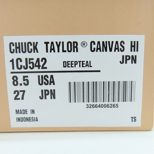 実際に弊社で買取させて頂いたCONVERSE/コンバース ADDICT/アディクト CHUCK TAYLOR/チャックテイラー 1CJ542 /27.0の画像 9枚目
