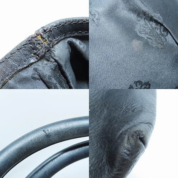 実際に弊社で買取させて頂いたCHROME HEARTS/クロムハーツ クロスパッチ レザーFSトートバッグ ブラックの画像 9枚目