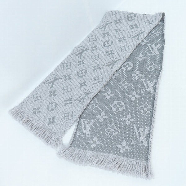 実際に弊社で買取させて頂いた【JPタグ】LOUIS VUITTON/ルイヴィトン モノグラム エシャルプ ロゴマニア マフラー M74742の画像 3枚目
