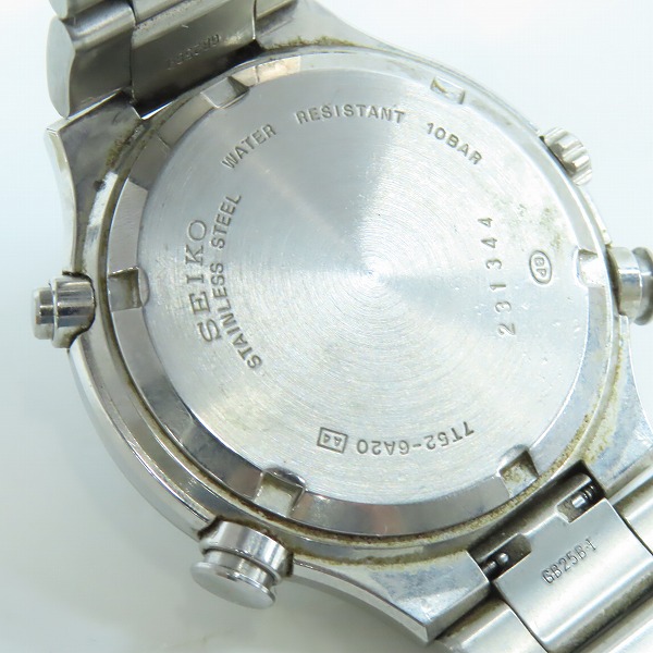 実際に弊社で買取させて頂いたSEIKO/セイコー クロノ スピードマスター ステンレス スチール クオーツ パンダ文字盤 腕時計 7T52-6A20【動作未確認】の画像 4枚目