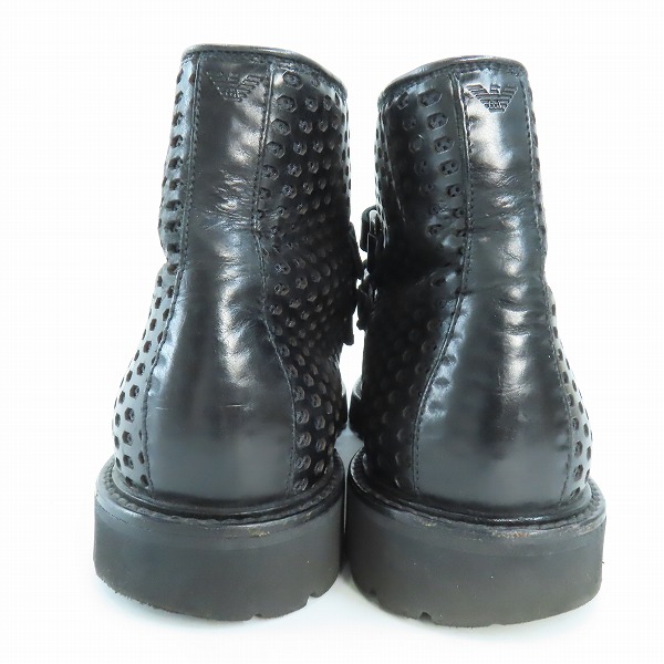 実際に弊社で買取させて頂いたEMPORIO ARMANI/エンポリオアルマーニ パンチングレザー ブーツ 6の画像 1枚目