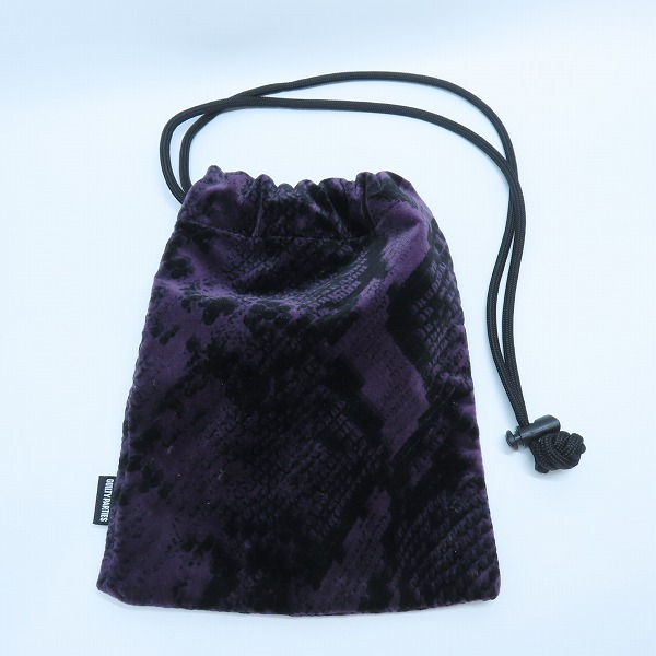 実際に弊社で買取させて頂いたWACKO MARIA×PORTER/ワコマリア×ポーター パイソン柄 巾着バッグの画像 1枚目