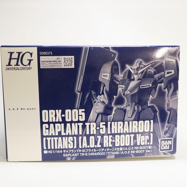 実際に弊社で買取させて頂いた【未組立】BANDAI/バンダイ HG 1/144 ギャプランTR-5 フライルー ティターンズ仕様 A.O.Z RE-BOOT版の画像 8枚目