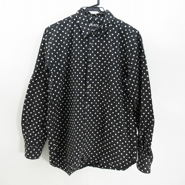 実際に弊社で買取させて頂いたBLACK COMME des GARCONS/ブラックコムデギャルソン ドット柄長袖シャツ 1C-B209/L