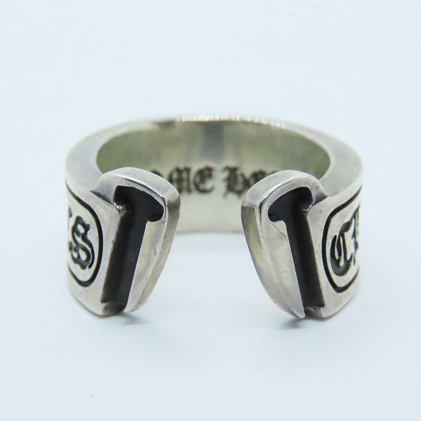 実際に弊社で買取させて頂いたCHROME HEARTS/クロムハーツ スクロールラベル リング ラージ 23-24号の画像 3枚目