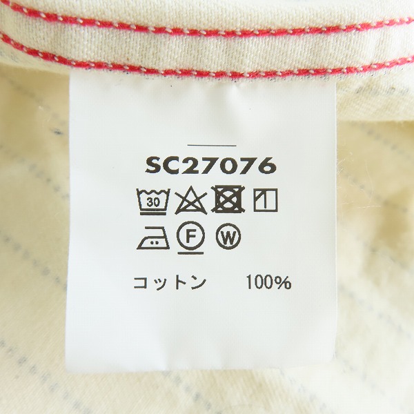 実際に弊社で買取させて頂いたSUGAR CANE/シュガーケーン ドットストライプ柄 長袖シャツ SC27076 /Lの画像 3枚目