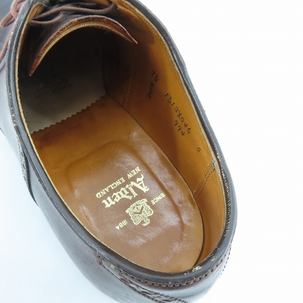実際に弊社で買取させて頂いたAlden/オールデン コードバン サドルシューズ プレーントゥ 994/7.5 の画像 4枚目