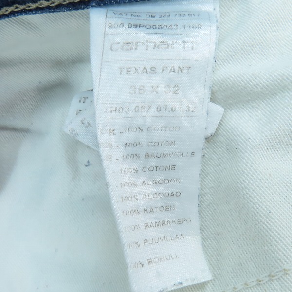 実際に弊社で買取させて頂いたCARHARTT/カーハート TEXAS PANT/ハーフパンツ 36の画像 2枚目