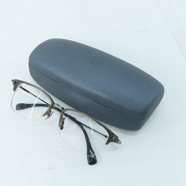 実際に弊社で買取させて頂いた999.9/フォーナインズ ハーフリム アイウエア/メガネフレーム S-350Tの画像 9枚目