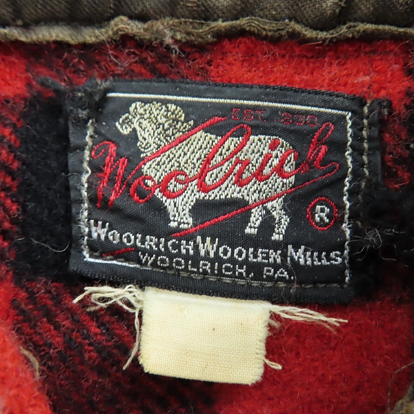 実際に弊社で買取させて頂いたWoolrich/ウールリッチ ヴィンテージ シャツの画像 2枚目