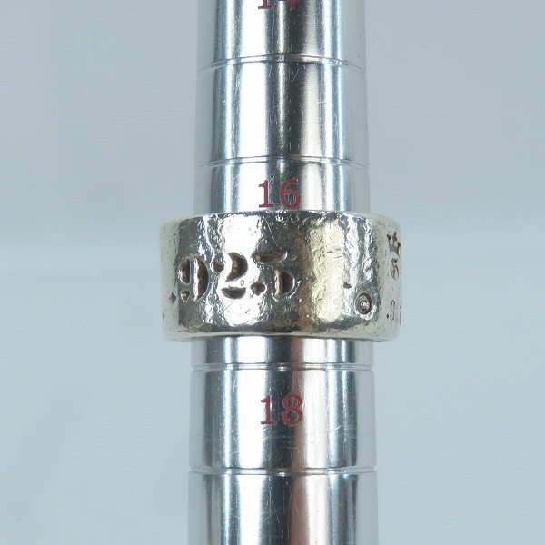 実際に弊社で買取させて頂いたGabor/ガボール  ワイド G&Crown ゴシック シガー バンド リング 16-17.5号の画像 8枚目