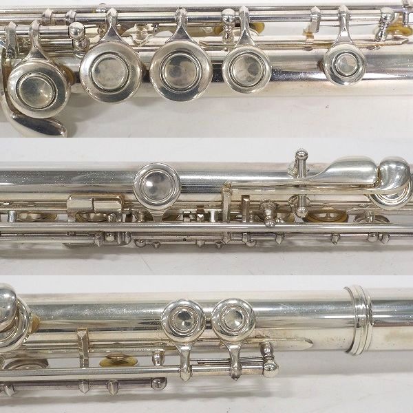 実際に弊社で買取させて頂いたYAMAHA/ヤマハ YFL211S/YFL-211S フルート 頭部管 SILVER刻印有り Eメカ付 ハードケース付の画像 5枚目
