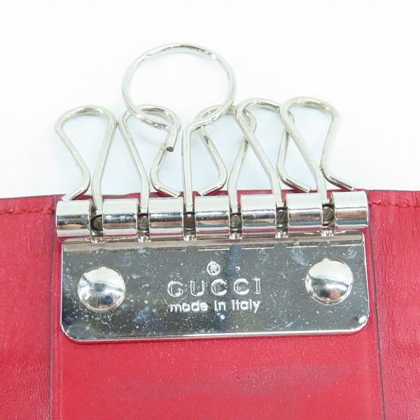 実際に弊社で買取させて頂いたGUCCI/グッチ グッチシマレザー 6連キーケース シェリーライン/ウェブラインの画像 5枚目