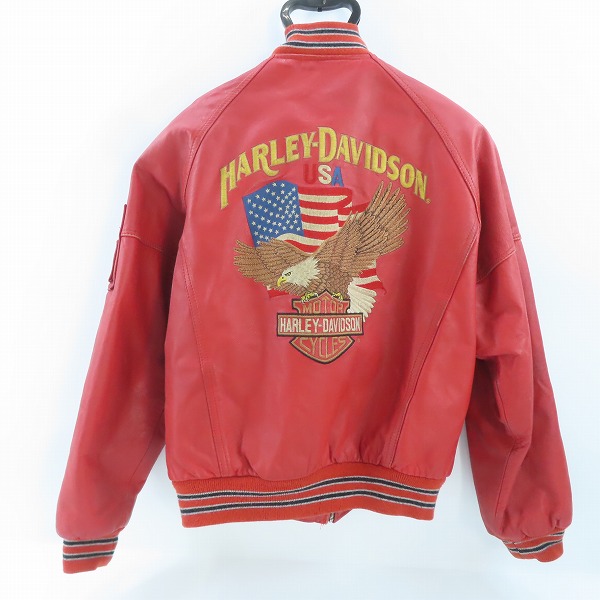 実際に弊社で買取させて頂いたHARLEY DAVIDSON/ハーレーダビッドソン レザー スタジャン/Mの画像 1枚目