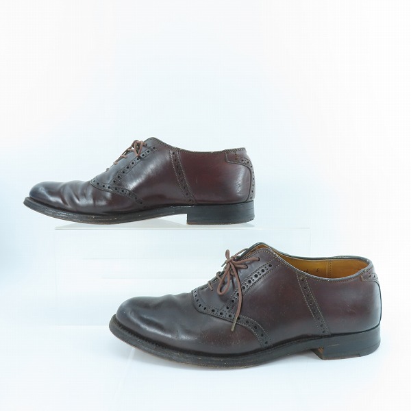 実際に弊社で買取させて頂いたAlden/オールデン コードバン サドルシューズ プレーントゥ 994/7.5 の画像 3枚目