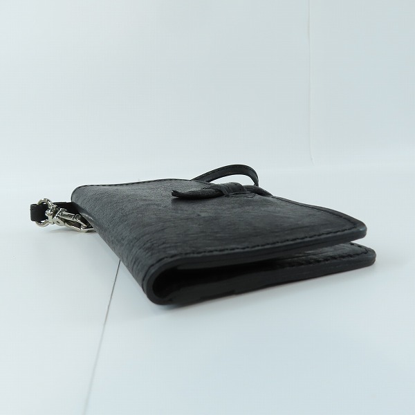 実際に弊社で買取させて頂いたISAMU KATAYAMA BACKLASH/バックラッシュ  携帯カバー 墨染めウォレット スマホケース 849-03の画像 2枚目
