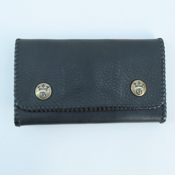 実際に弊社で買取させて頂いた【ギャラ付】Gabor/ガボール G＆クラウン スティングレイ クロスインレイ レザーウォレット クラウンＧボタンン Tバー付