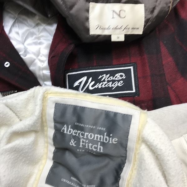 実際に弊社で買取させて頂いた【おまとめ】ニコル/ノーアイディー/アバクロンビー＆フィッチ 他 レザージャケット/スウェットブルゾン 等の画像 1枚目