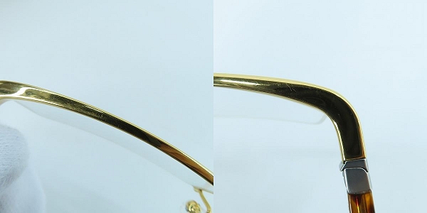 実際に弊社で買取させて頂いたalain mikli×STARCK EYES/アランミクリ×スタルクアイズ  BIOOP.T17 メタルフレーム 眼鏡/メガネ/アイウェア P0113 06の画像 9枚目