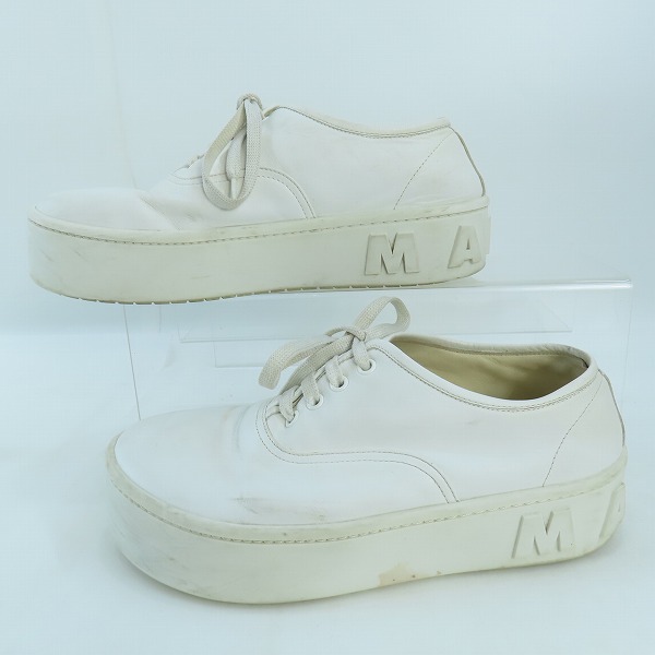 実際に弊社で買取させて頂いたMARNI/マルニ ロゴソール ローカットスニーカー SNZW010803/39の画像 3枚目