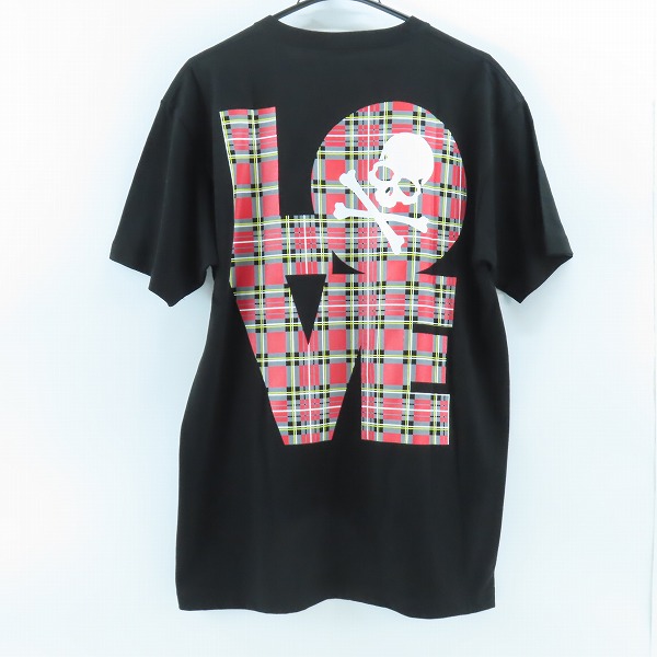 実際に弊社で買取させて頂いたmastermind JAPAN/マスターマインド FINAL COUNT DOWN/ファイナルカウントダウン チェック柄LOVE Tシャツ/L