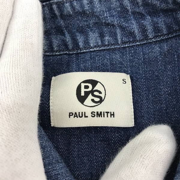 実際に弊社で買取させて頂いたPS Paul Smith/ピーエスポールスミス デニム シャツジャケット/Sの画像 2枚目