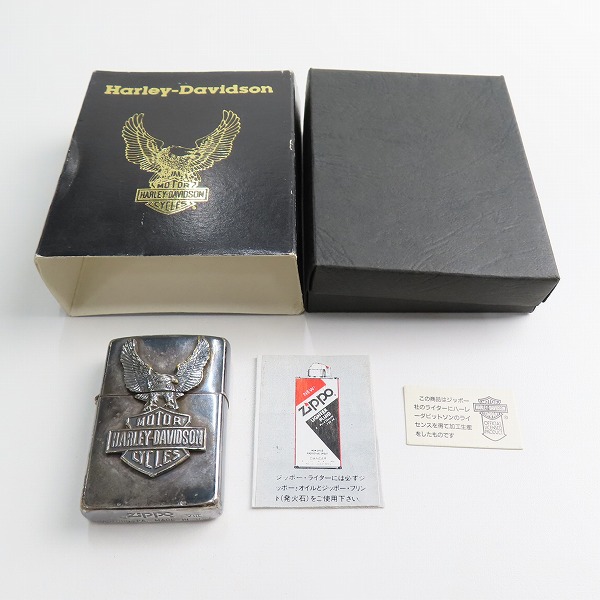 実際に弊社で買取させて頂いたZIPPO/ジッポー HARLEY DAVIDSON/ハーレーダビッドソン メタル貼り 1992年製の画像 6枚目