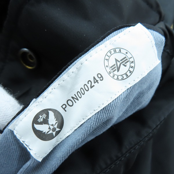 実際に弊社で買取させて頂いたNIKE×ALPHA INDUSTRIES/ナイキ×アルファインダストリーズ リバーシブル MA-1 フライトジャケット Lの画像 5枚目