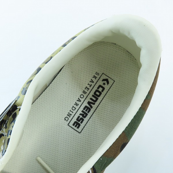 実際に弊社で買取させて頂いた【未使用】CONVERSE/コンバース SKATEBOARDING PRORIDE SK MT OX カモフラ/レオパード スニーカー 1SD110 /29の画像 4枚目