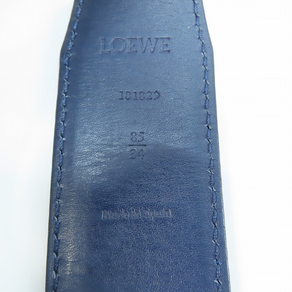 実際に弊社で買取させて頂いたLOEWE/ロエベ アナグラムロゴ レザーベルト 85/34の画像 3枚目
