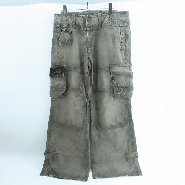 実際に弊社で買取させて頂いたkiminori morishita/キミノリモリシタ  ビーズ 刺繍 加工 カーゴパンツ 