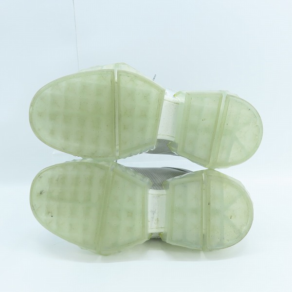 実際に弊社で買取させて頂いたJIMMY CHOO/ジミーチュウ DIAMOND/ダイヤモンド クリアソール スニーカー シルバー/40.5の画像 2枚目