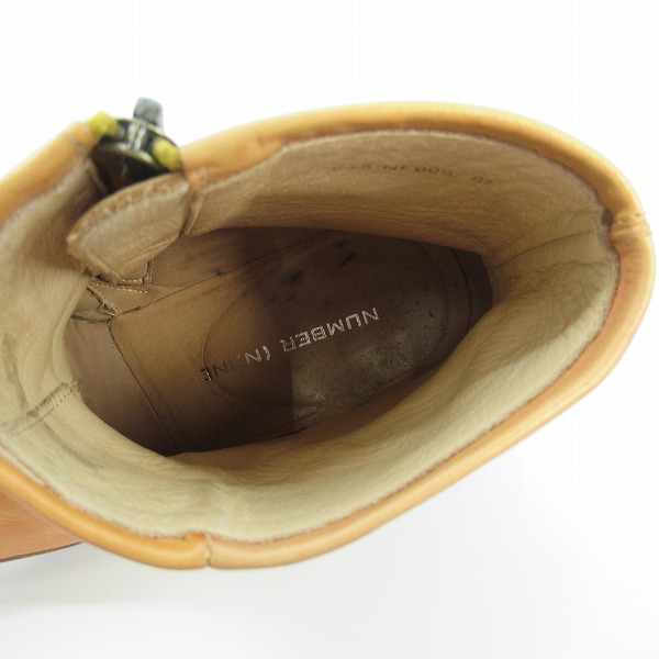 実際に弊社で買取させて頂いたNUMBER(N)INE/ナンバーナイン ジッププレーントゥブーツ F13-NF006/8の画像 4枚目